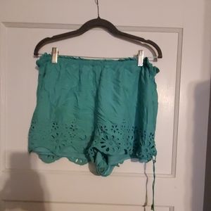 Soft shorts with Lace and Side Tie detail